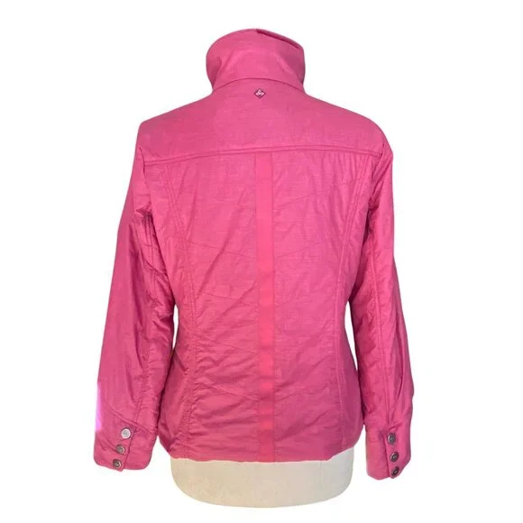 Prana Chantal Nylon Jacket Plum Pink Lined Water Resistant-M - Picture 8 of 15